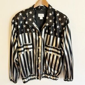 Vintage Kesns Stars & Stripes Bomber Jacket American Flag